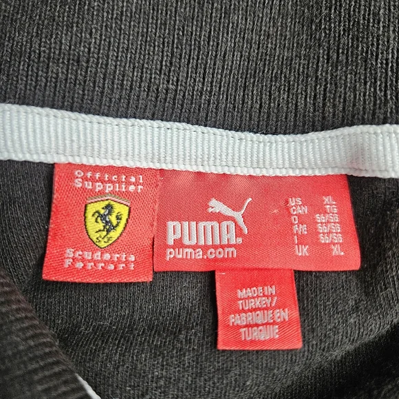 Puma X Ferrari Black Polo Shirt Men's XL - Picture 6 of 11